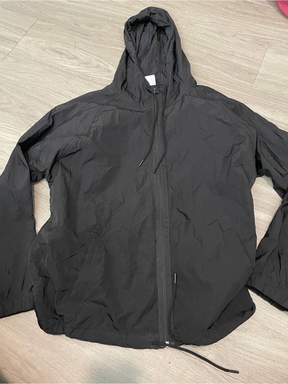 Avia Black Hooded Windbreaker Jacket